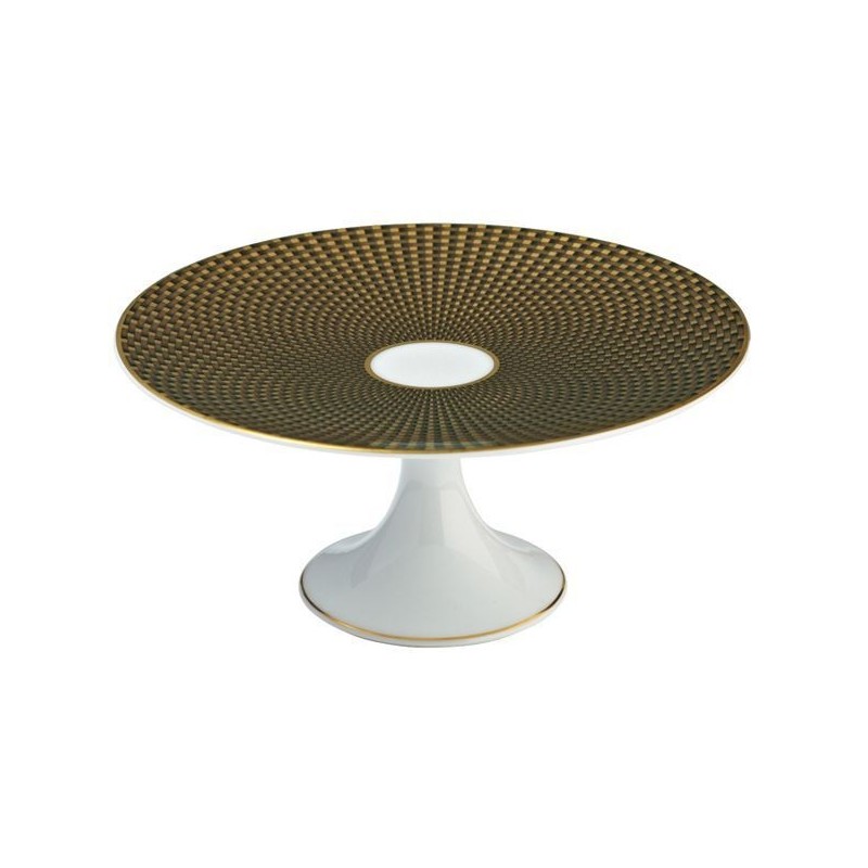 Plat à mignardises sur pied PM marron Trésor - Raynaud