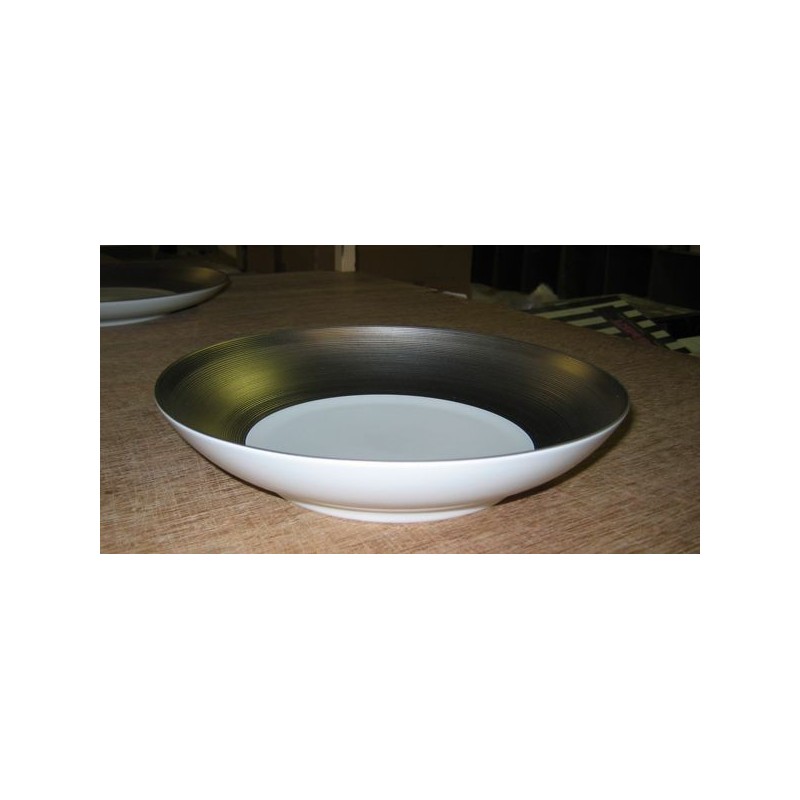 Plat creux coupe Hémisphère aile platine - J.L.Coquet