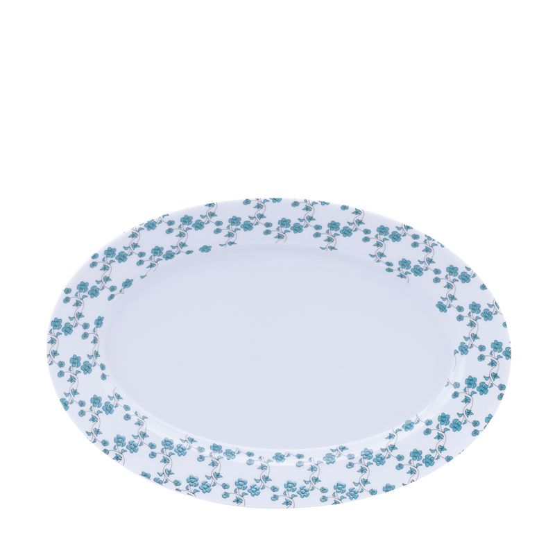 Plat ovale 036740 Fleur Bleue - Deshoulières