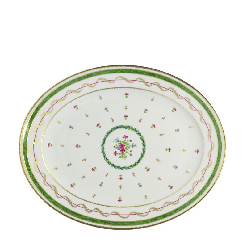 Plat ovale 12 Vieux Paris Vert - Haviland