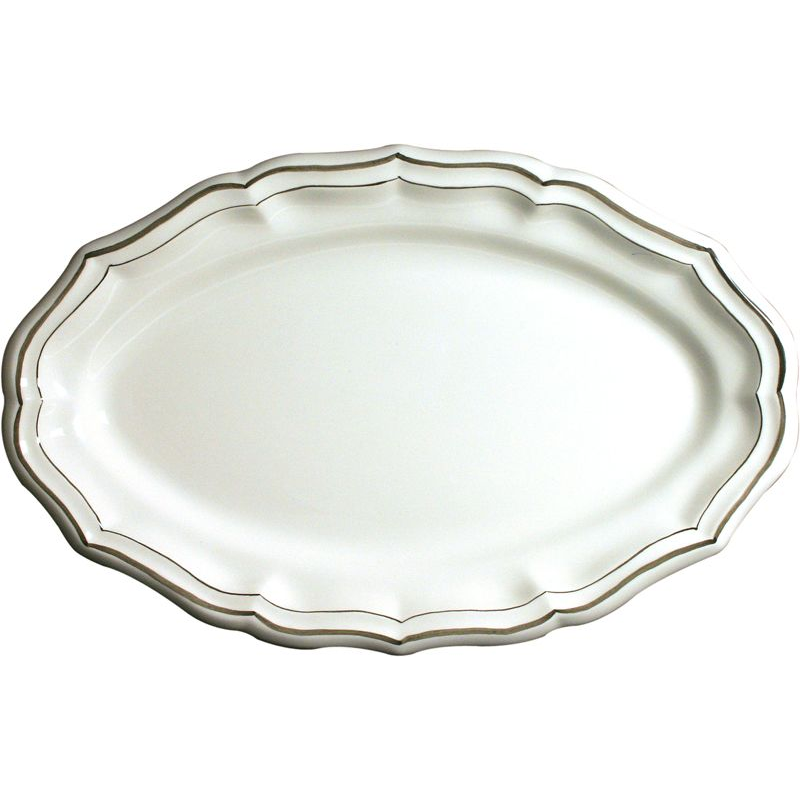 Plat ovale 1692COV622 Filets taupes - Gien