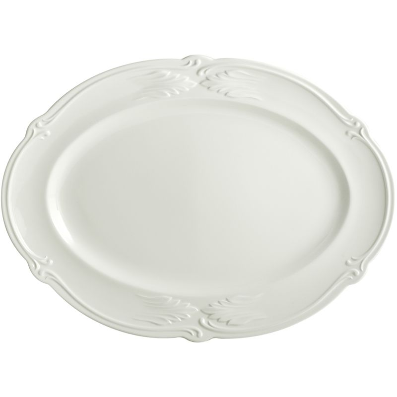 Plat ovale 1800COV614 Rocaille blanc - Gien