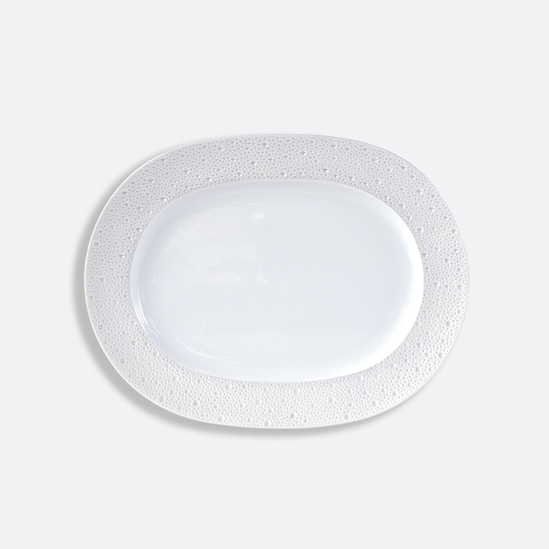 Plat ovale 1975/20515 Ecume Perle - Bernardaud