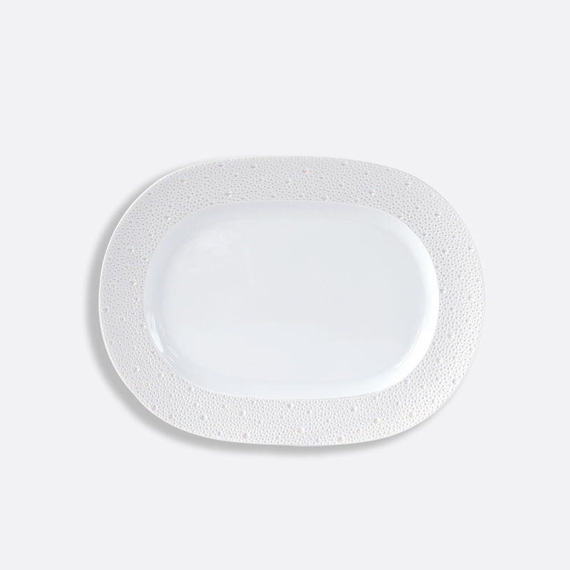 Plat ovale 1975/21119 Ecume Perle - Bernardaud