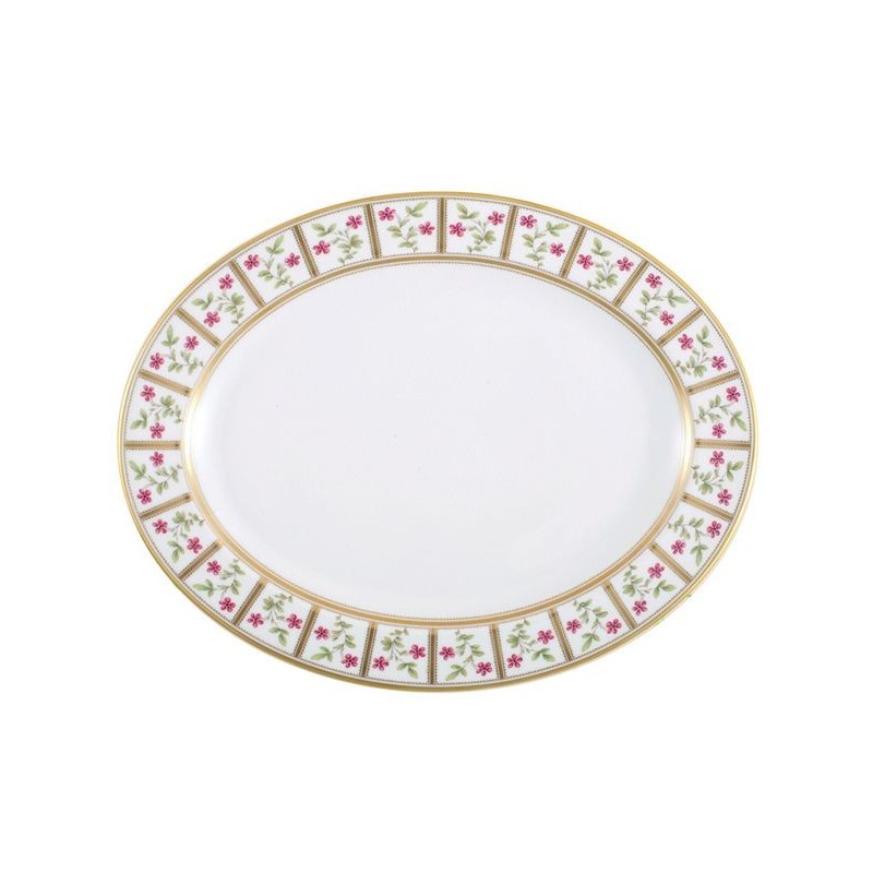 Plat ovale 33 L002/109 Roseraie - Ancienne Manufacture Royale
