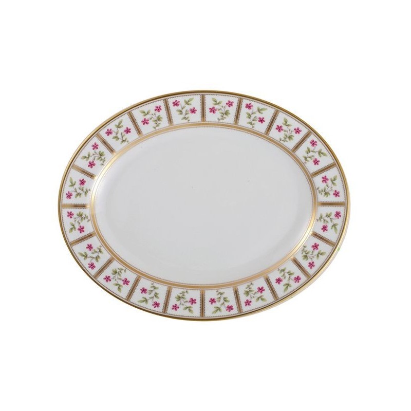 Plat ovale 38 L002/107 Roseraie - Ancienne Manufacture Royale