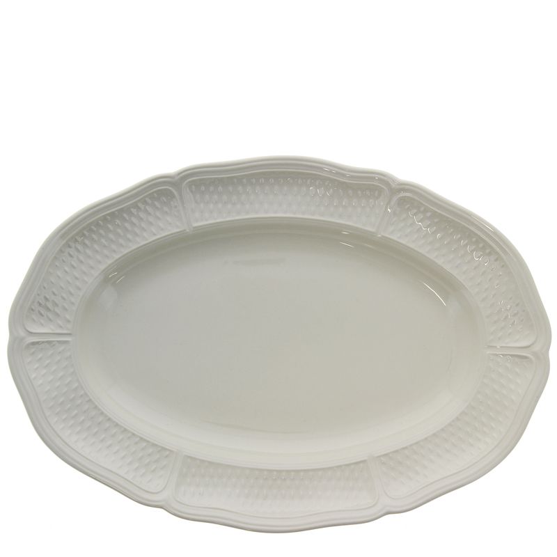 Plat ovale #4 1151COV434 Pont aux choux blanc - Gien