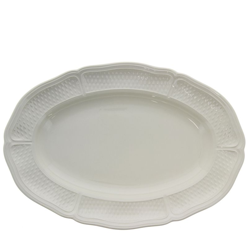 Plat ovale #6 1151COV634 Pont aux choux blanc - Gien