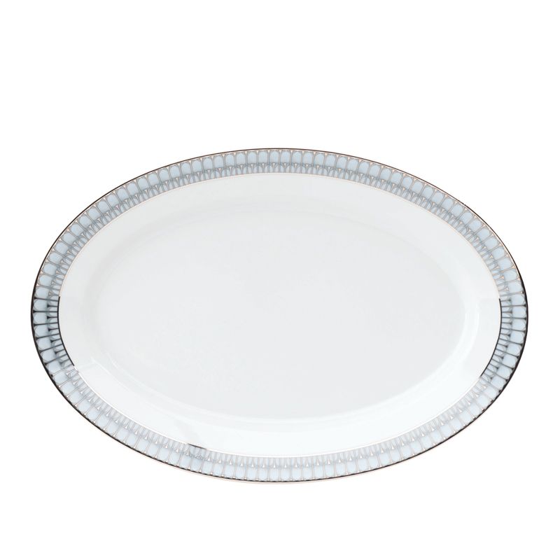 Plat ovale 030394 Arcades gris platine - Deshoulières