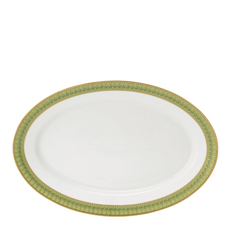Plat ovale 013838 Arcades vert - Deshoulières