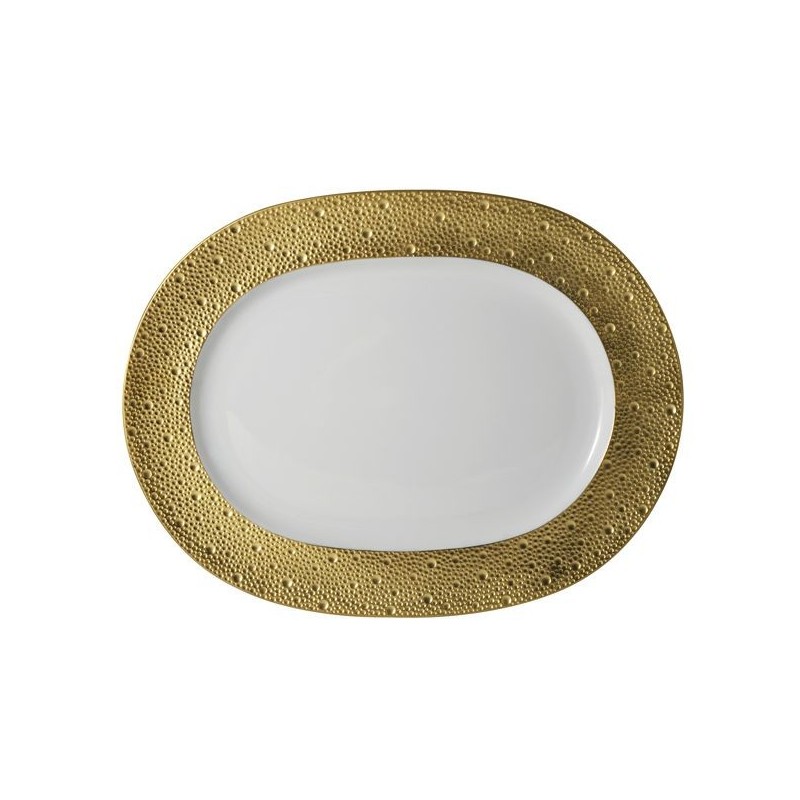 Plat ovale 0739/105 Ecume or - Bernardaud