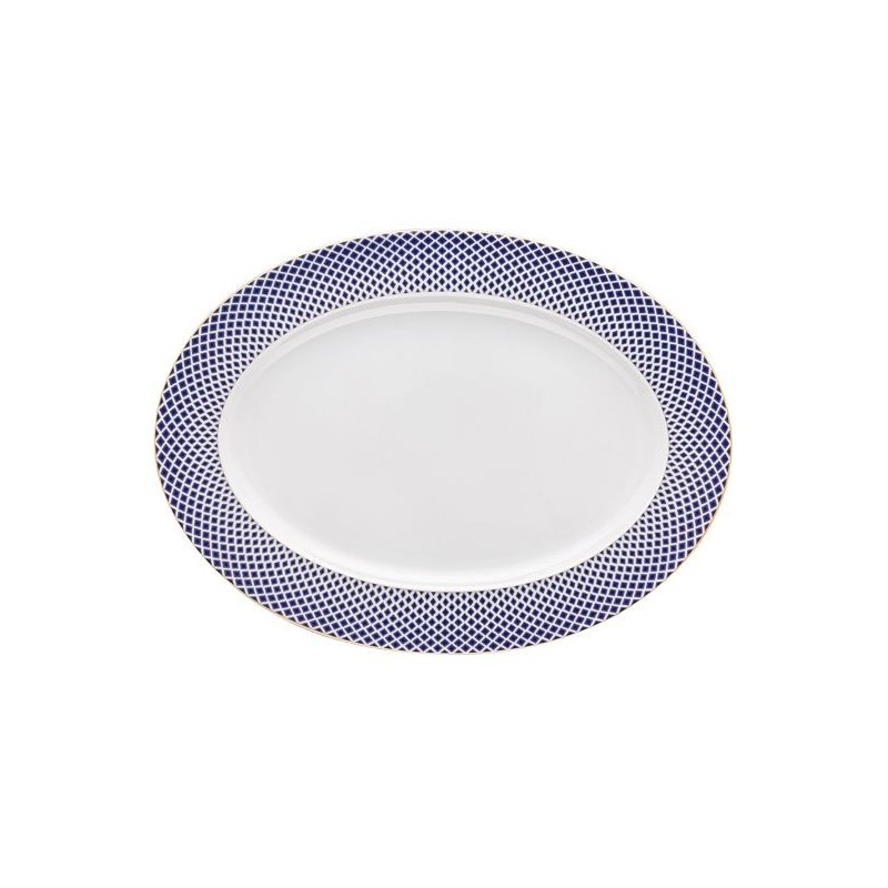 Plat ovale GM Carreau Bleu - Rosenthal