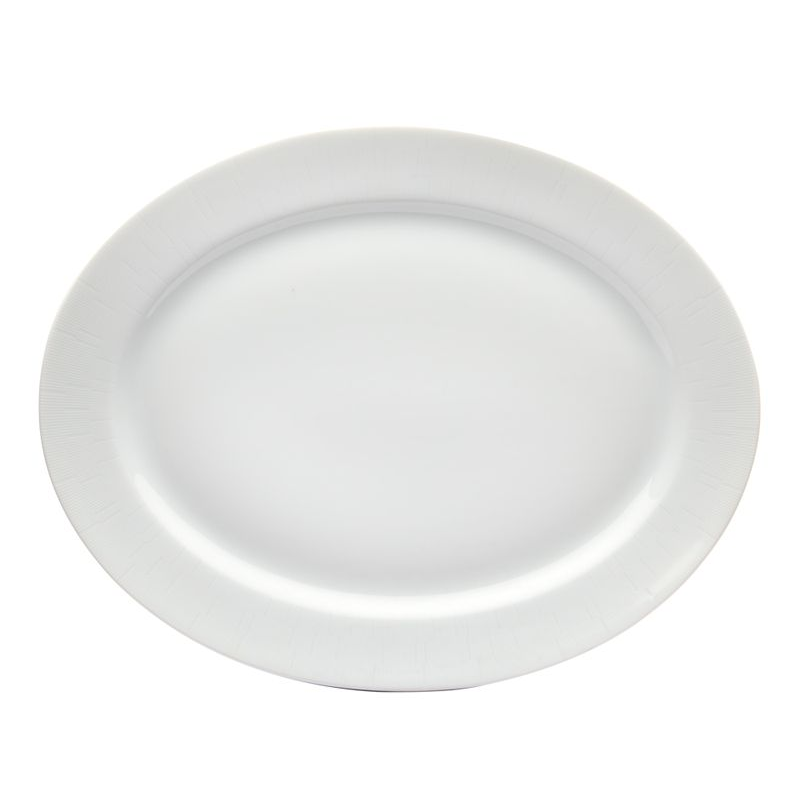 Plat ovale GM Infini blanc - Haviland