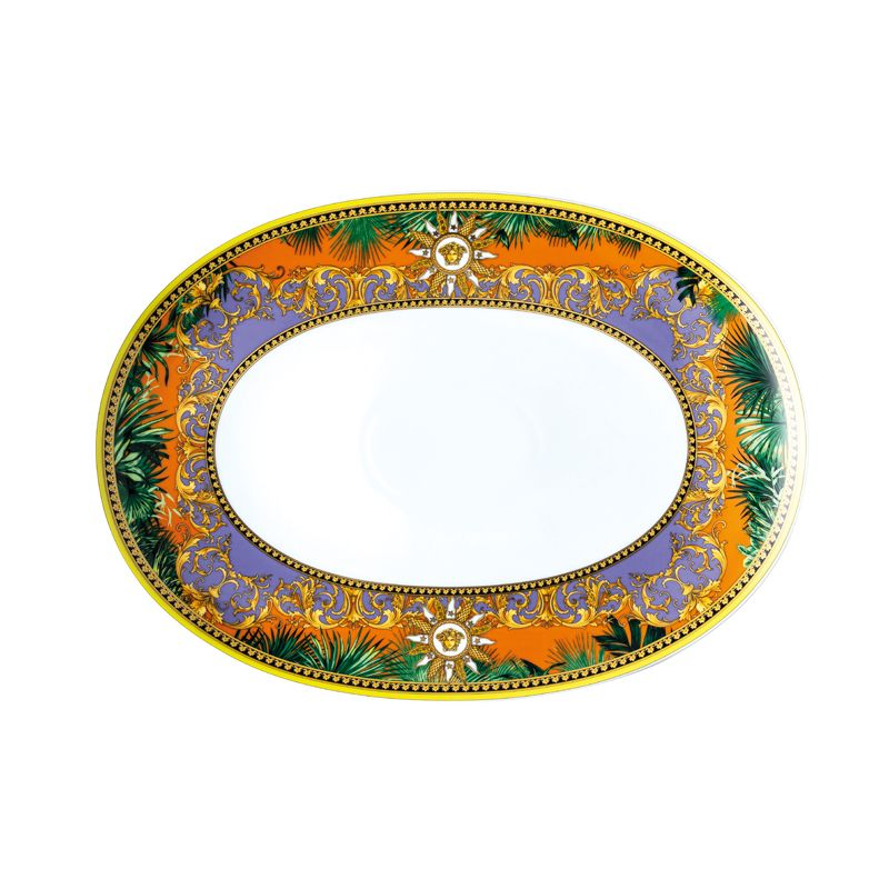 Plat ovale GM Jungle animalier - Versace