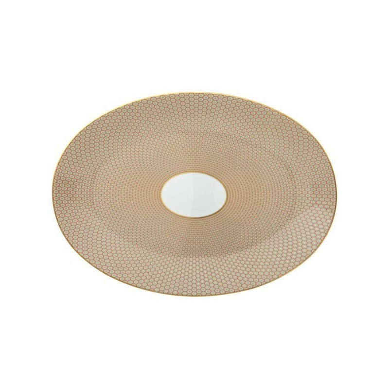 Plat ovale GM orange Trésor - Raynaud