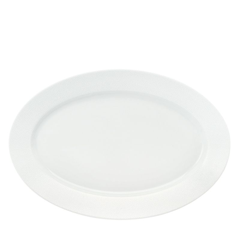 Plat ovale GM 10589 Seychelles blanc - Deshoulières