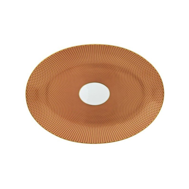 Plat ovale MM orange Trésor - Raynaud
