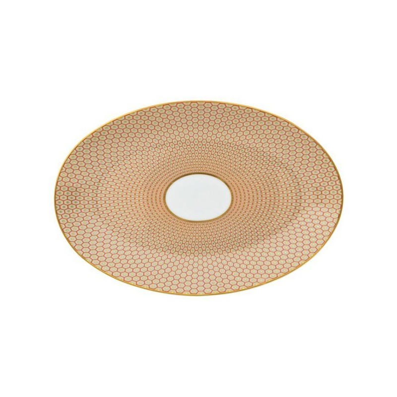 Plat ovale PM orange Trésor - Raynaud