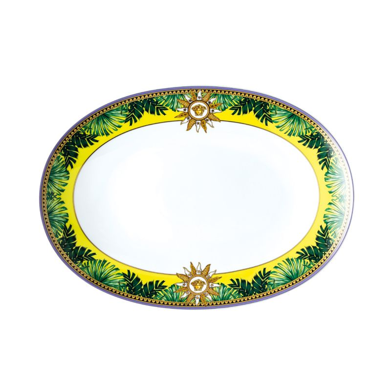 Plat ovale PM Jungle animalier - Versace