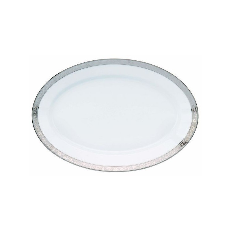 Plat ovale 022493 Royal Trianon platine - Deshoulières