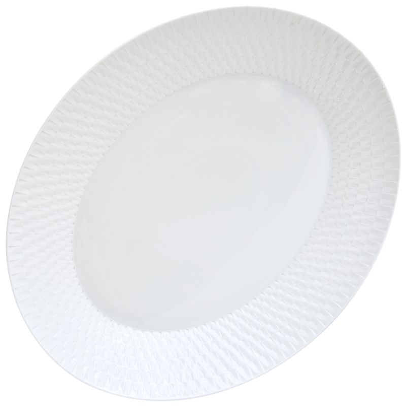 Plat ovale 1836/107 Twist blanc - Bernardaud
