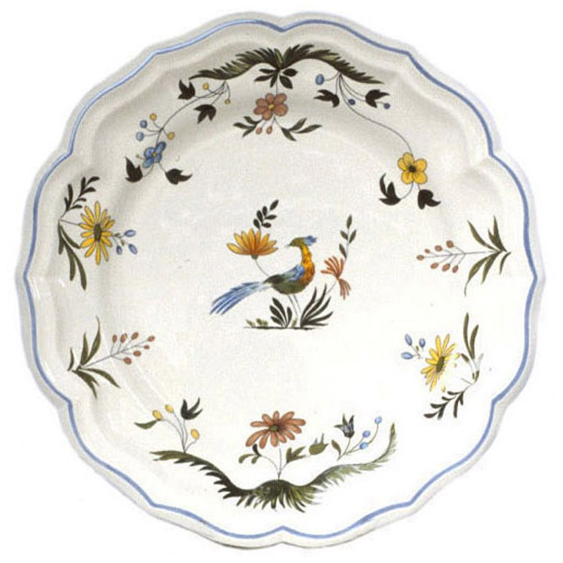 Plat rond creux 0111CPC22 Oiseau de paradis - Gien