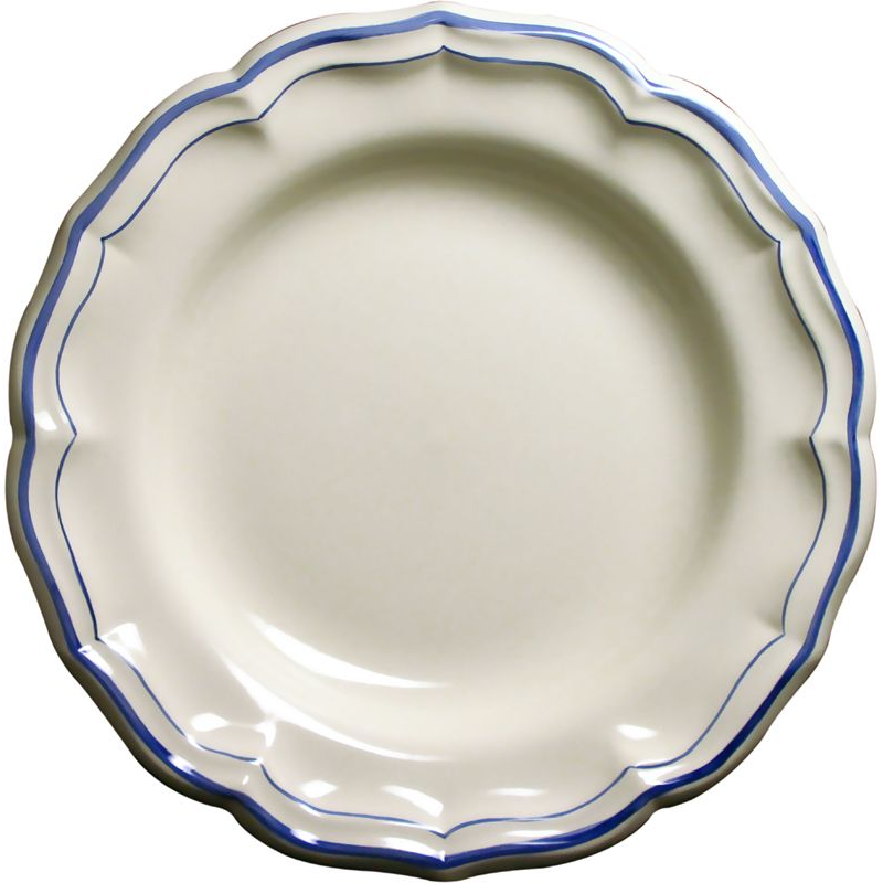 Plat rond creux 1540CPC622 Filets bleus - Gien