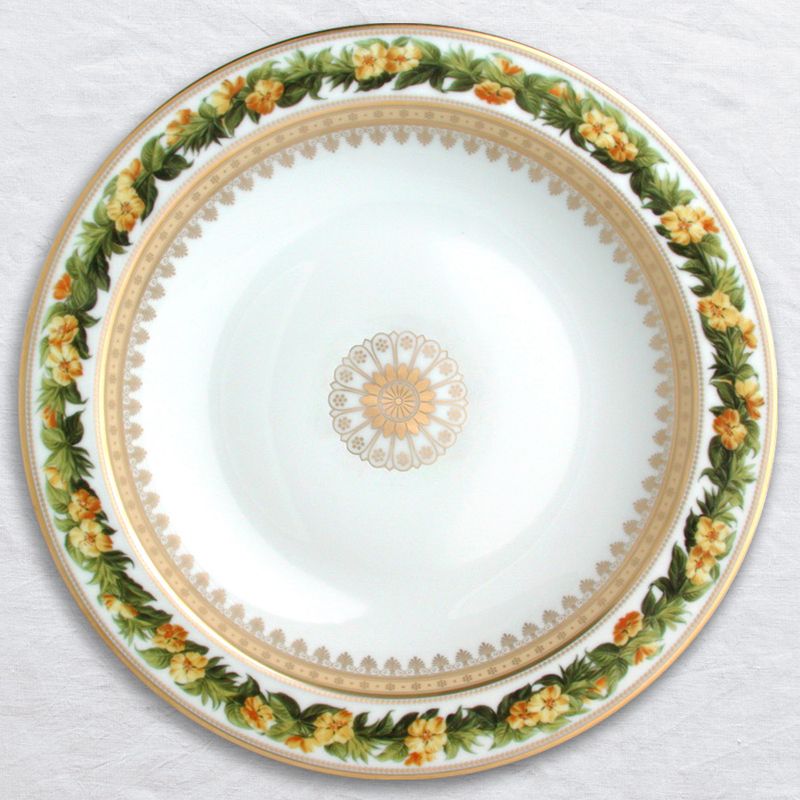 Plat rond creux L608/115 Botanique - Ancienne Manufacture Royale