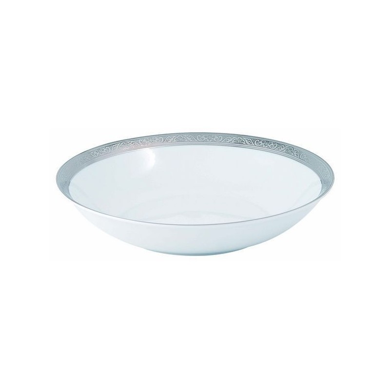 Plat rond creux 022492 Royal Trianon platine - Deshoulières