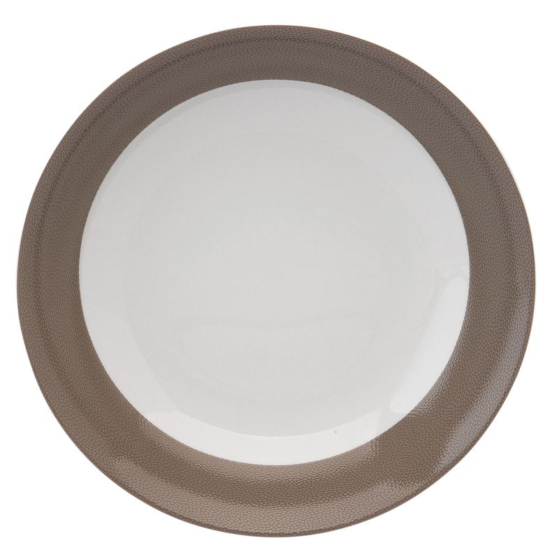 Plat rond creux 024568 Seychelles taupe - Deshoulières