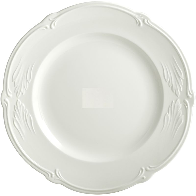 Plat rond plat 1800CPP414 Rocaille blanc - Gien