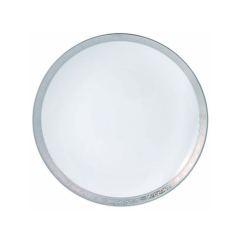 Plat rond plat 022494 Royal Trianon platine - Deshoulières