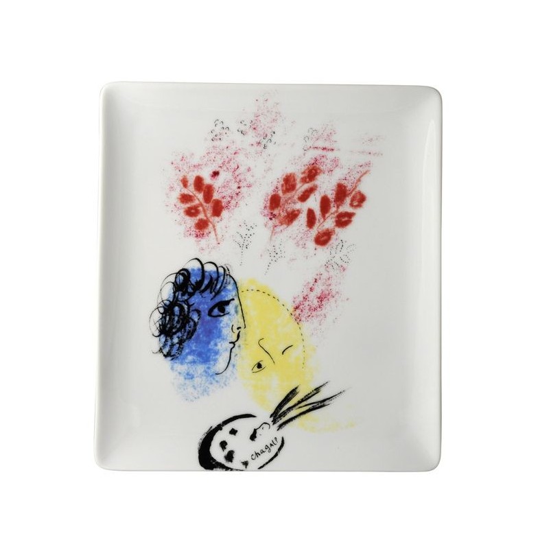 Plateau Double visage bleu/jaune 0088/8230/2 Marc Chagall collection - Bernardaud