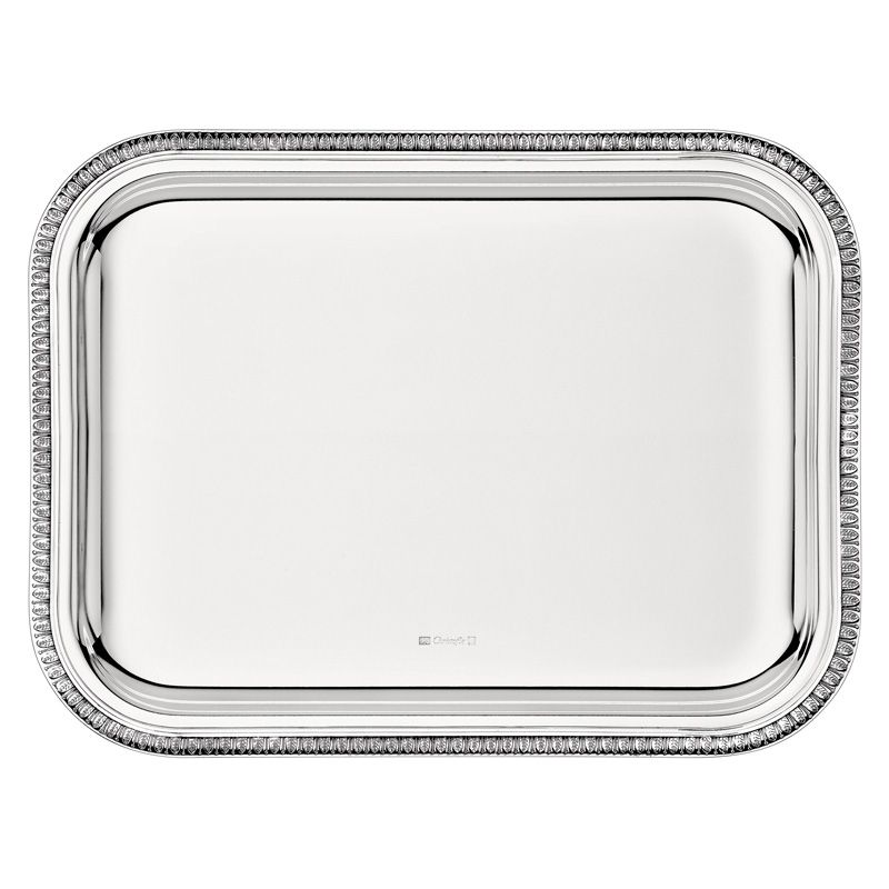 Plat rectangulaire en Carton Argenté 31x38 cm (50 Unités)