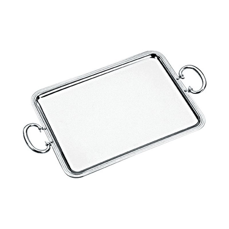 Plateau rectangulaire à anses B03902250 Albi Métal argenté - Christofle