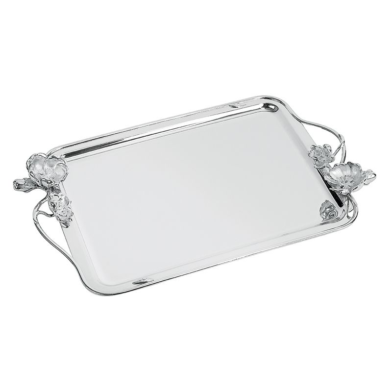 Plateau rectangulaire à anses B04200375 Anémone - Christofle