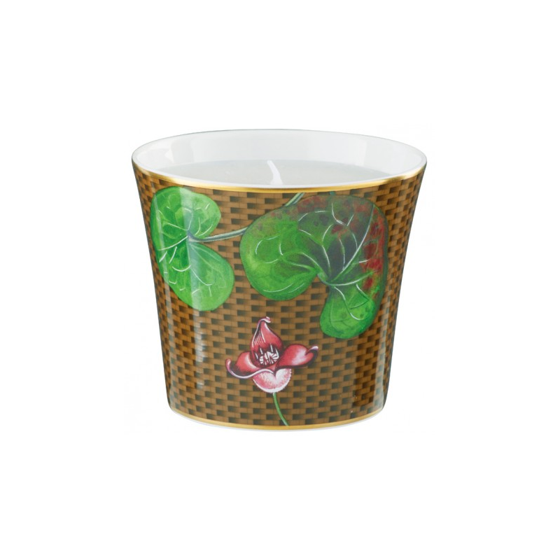 Pot à bougie Asarum marron Trésor fleuri - Raynaud