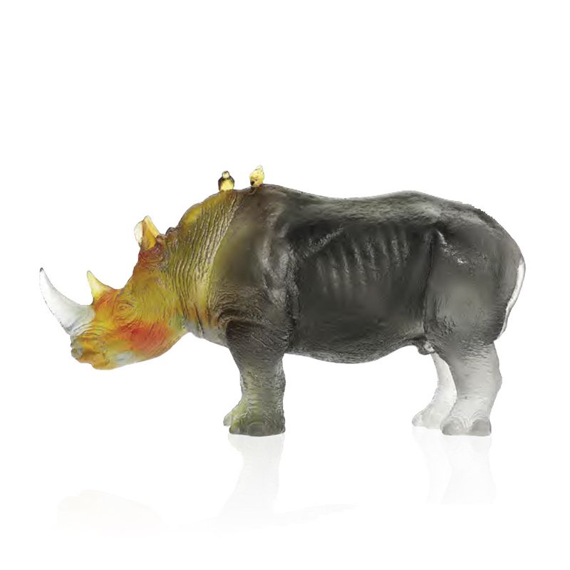 Rhinocéros ambre gris 03400-1 Rhinocéros - Daum