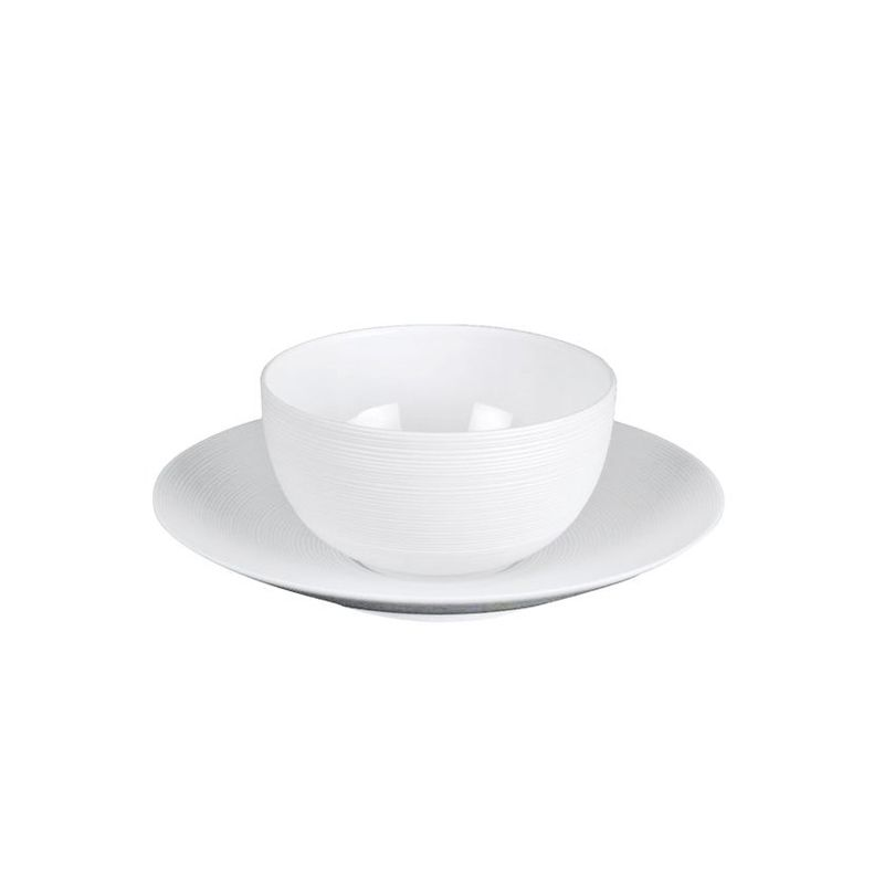 Saucière avec plateau HEM5005BS0000/HEM5048BS0000 Hémisphère satin - J.L.Coquet