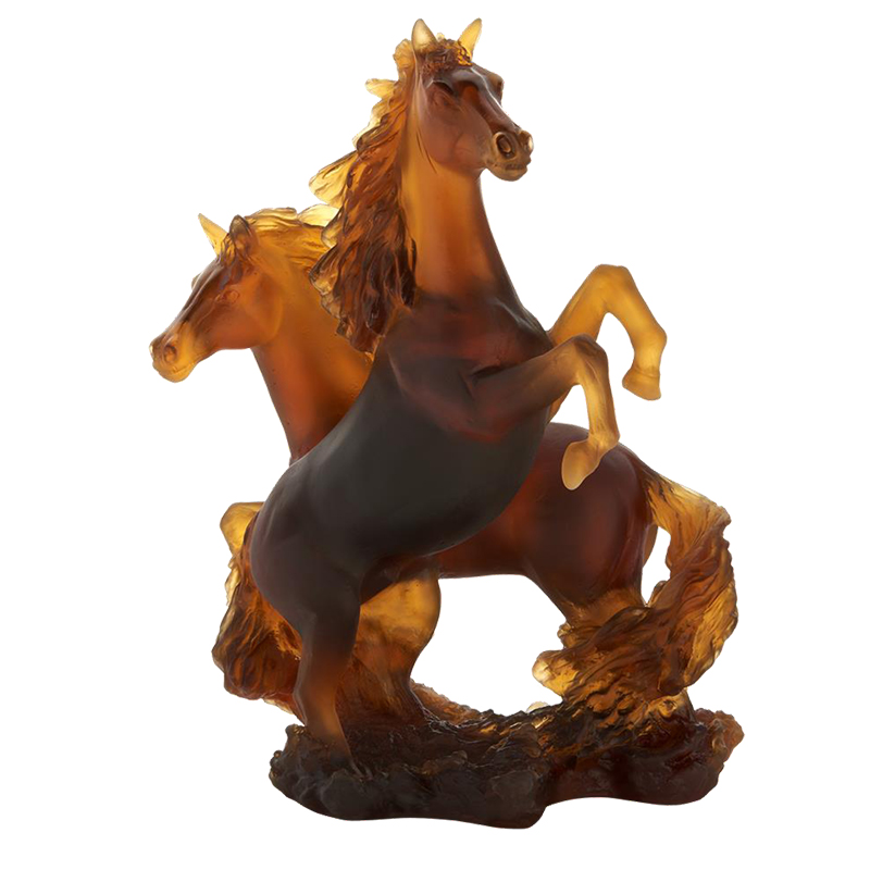 Sculpture 2 Chevaux cavalcade 05687  Cheval - Daum