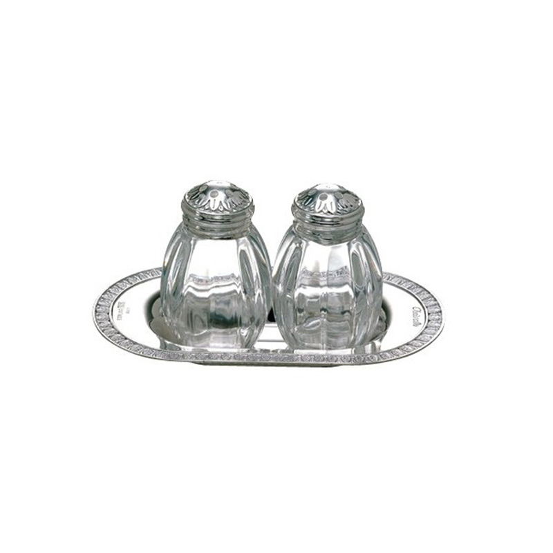 Sel et Poivre/plateau B05290130 Malmaison argent massif - Christofle