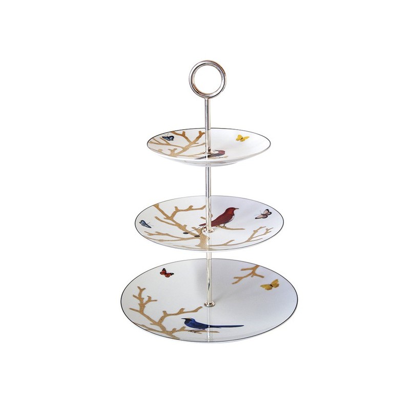Serviteur 3 plateaux 2488/21533 Aux oiseaux - Bernardaud