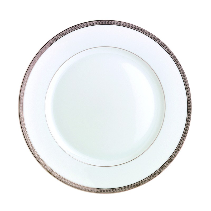 Tasse à thé et soucoupe B07645520 Malmaison platine porcelaine - Christofle