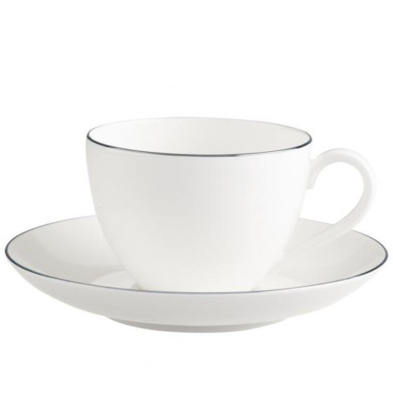 Coffee cup and saucer 10-4636-1290 Anmut Platinum N°1 - Villeroy & Boch