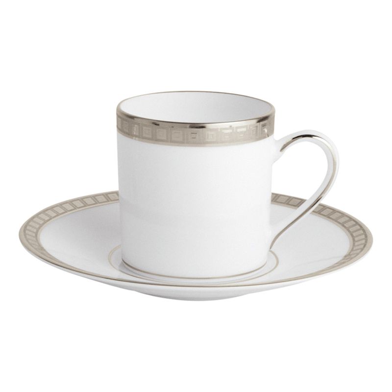 Tasse et soucoupe à café 0448/79 Athéna platine - Bernardaud