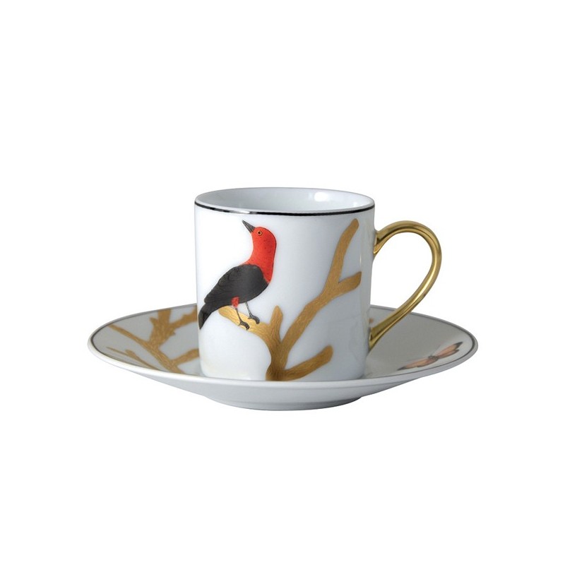 Tasse et soucoupe à café 2488/79 Aux oiseaux - Bernardaud