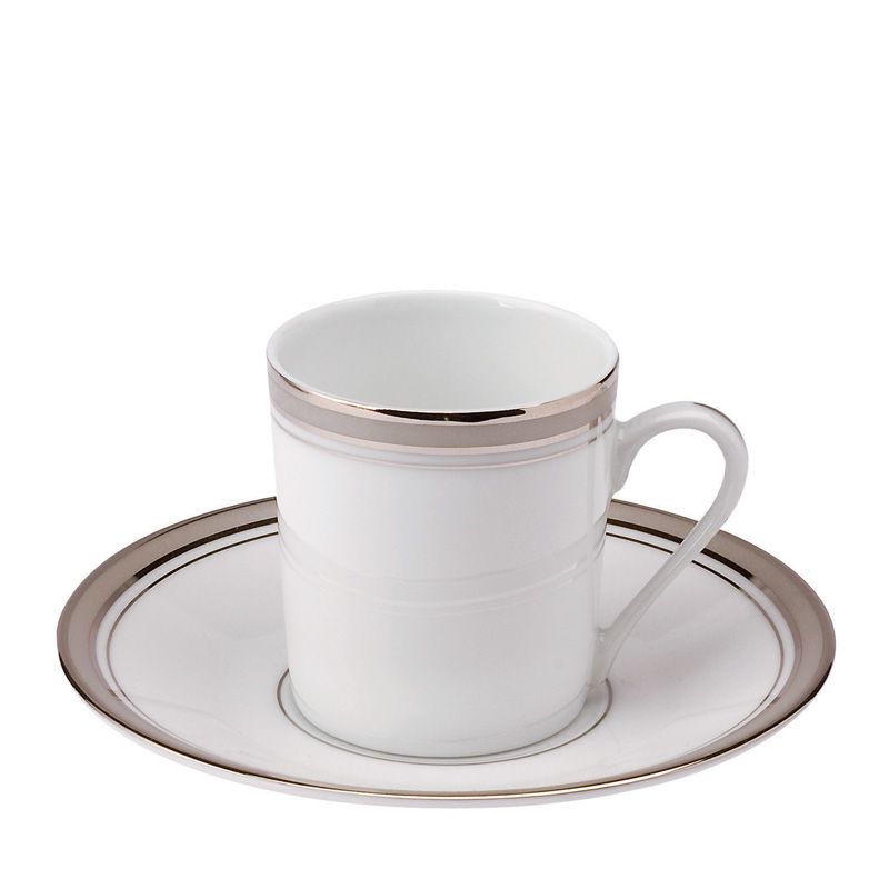 Tasse et soucoupe à café 023478 Excellence poudré gris - Deshoulières