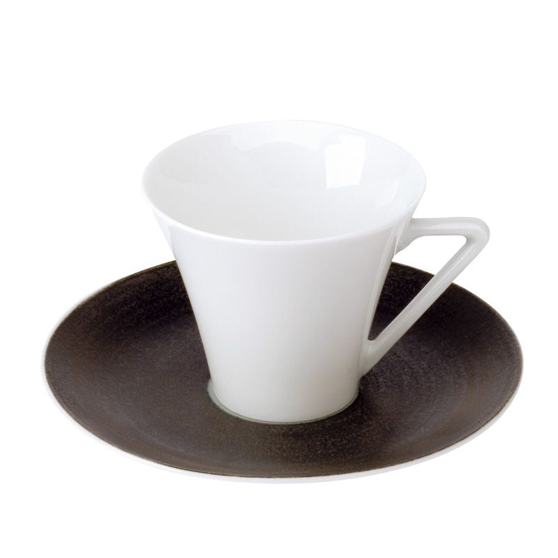 Tasse et soucoupe à café 011114 Galileum graphite - Deshoulières