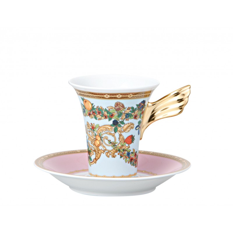 Tasse et soucoupe à café haute 4 Le jardin de Versace - Versace