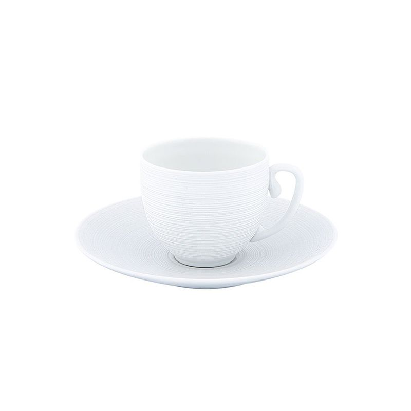 Tasse et soucoupe à café HEM3015BS0000/HEM3008BS0000 Hémisphère satin - J.L.Coquet